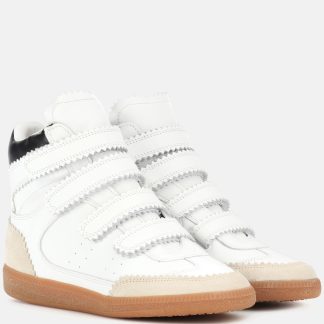 faux luxe Isabel Marant Baskets en cuir Bilsy blanc