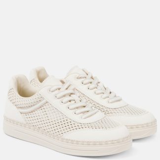 faux luxe Jimmy Choo Baskets Rimini en nubuck neutres