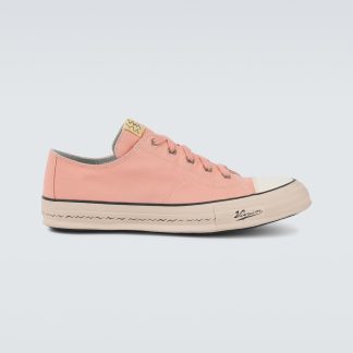 faux luxe Visvim Baskets en toile Skagway L.T. rose