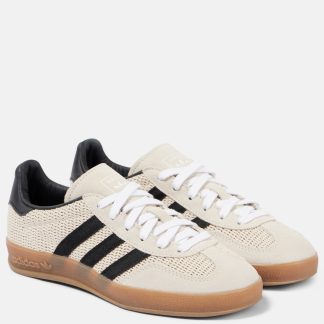 haute qualité luxe Adidas Baskets Gazelledoor en daim beige