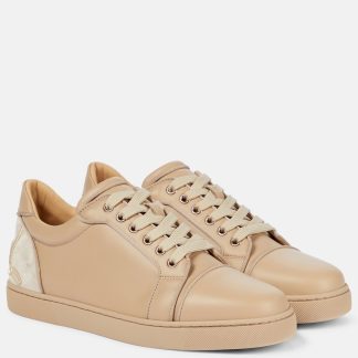 haute qualité luxe Christian Louboutin Fun Vieira - Baskets en cuir beige