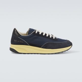 haute qualité luxe Common Projects Baskets Track Classic en daim bleu