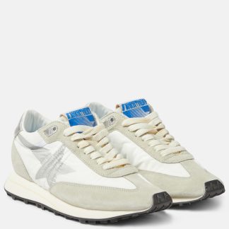 haute qualité luxe Golden Goose Baskets Marathon en daim neutres