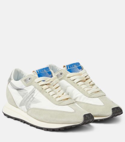 haute qualité luxe Golden Goose Baskets Marathon en daim neutres