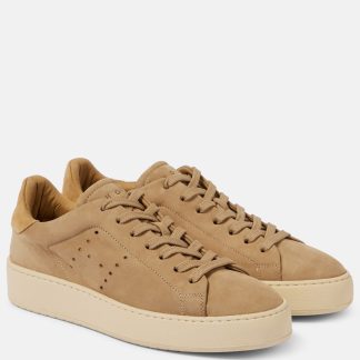 haute qualité luxe Hogan H672 baskets en daim beige