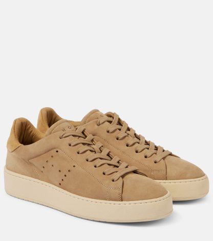 haute qualité luxe Hogan H672 baskets en daim beige