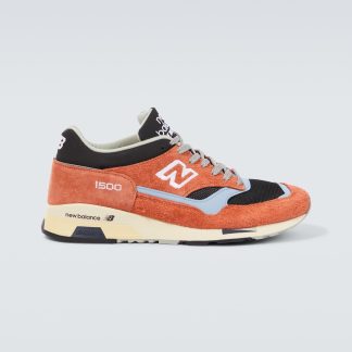 haute qualité luxe New Balance Made UK 1500 baskets en cuir orange