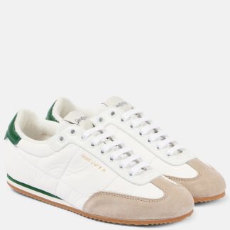 haute qualité luxe Saint Laurent Baskets Circle en daim blanc