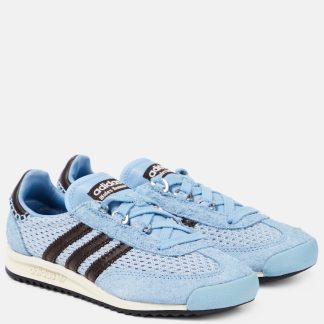 luxe bon marché Adidas x Wales Bonner SL76 baskets en cuir bleu