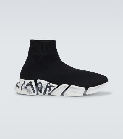 luxe bon marché Balenciaga Baskets Speed 2.0 Graffiti noires