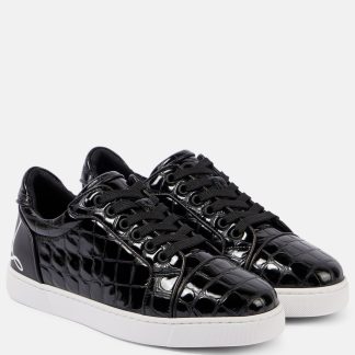 luxe bon marché Christian Louboutin Fun Vieira - Baskets en cuir effet croco - noir