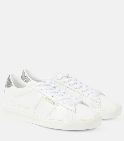 luxe bon marché Golden Goose Baskets Matchstar en cuir pailleté blanc