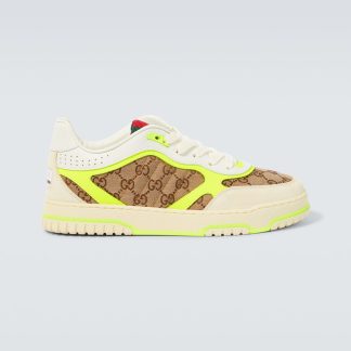 luxe bon marché Gucci Baskets en toile Gucci Re-Web GG multicolores