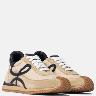 luxe bon marché Loewe Baskets Flow Runner en daim beige