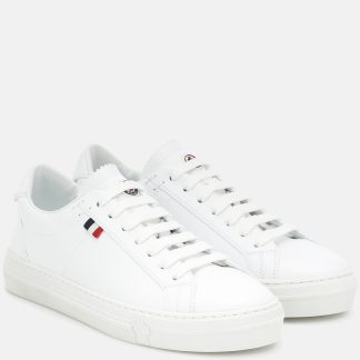 luxe bon marché Moncler Baskets en cuir Alodie blanc