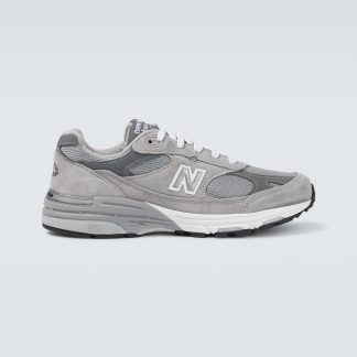 luxe bon marché New Balance Baskets Made USA 993 en cuir gris