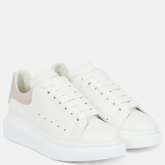 mode luxe Alexander McQueen Baskets oversize en cuir blanc