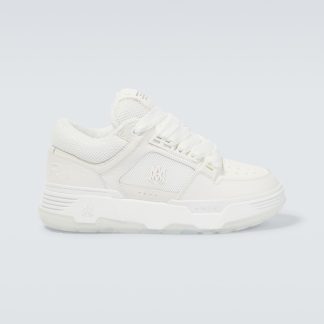 mode luxe Amiri Baskets MA-1 en cuir et maille blanche