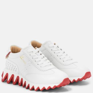 mode luxe Christian Louboutin Baskets en cuir Loubishark blanc