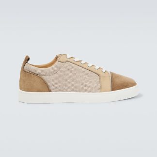 mode luxe Christian Louboutin Baskets en daim Louis Junior neutres