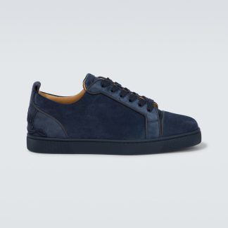 mode luxe Christian Louboutin Fun Louis Junior baskets en daim bleu