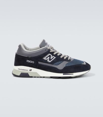 mode luxe New Balance Made UK 1500 baskets en cuir bleu