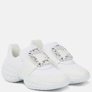 mode luxe Roger Vivier Baskets Viv' Run Moonlight blanches