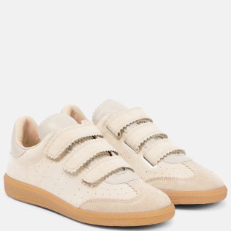 réplique de designer Isabel Marant Baskets Beth en daim beige