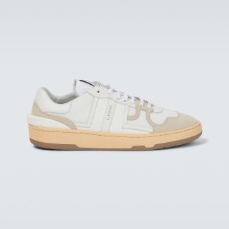 réplique de designer Lanvin Baskets basses en cuir Clay blanc