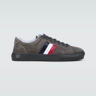 réplique de designer Moncler New Monaco sneakers en daim gris