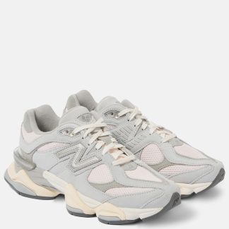 réplique de designer New Balance 9060 baskets en cuir rose