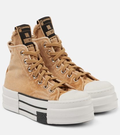 réplique de designer Rick Owens x Converse DBL DRKSTAR Chuck 70 sneakers marron