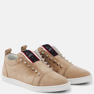 réplique de luxe Christian Louboutin Fav Fique A Vontade - Baskets en daim - beige