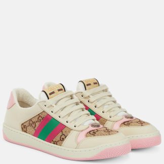 réplique de luxe Gucci Baskets en cuir Screener multicolores