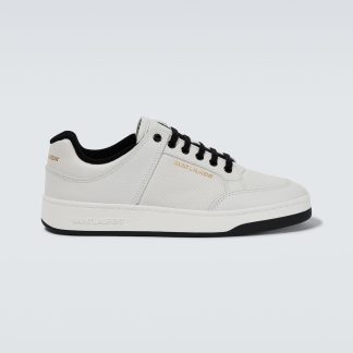 réplique de luxe Saint Laurent Baskets basses en cuir SL/61 blanc