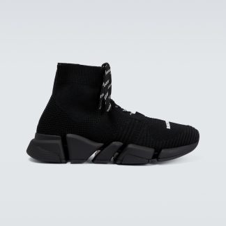 vente chaude designer Balenciaga Baskets à lacets Speed 2.0 noires