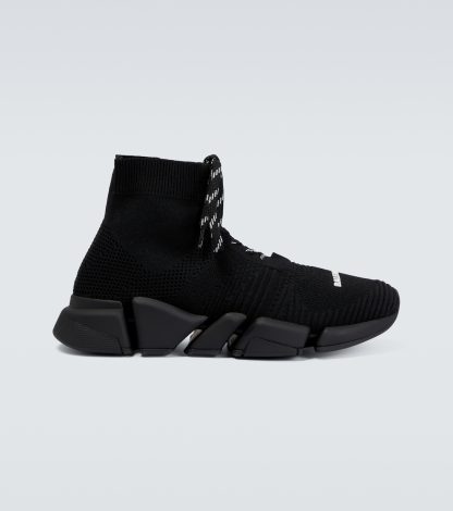 vente chaude designer Balenciaga Baskets à lacets Speed 2.0 noires