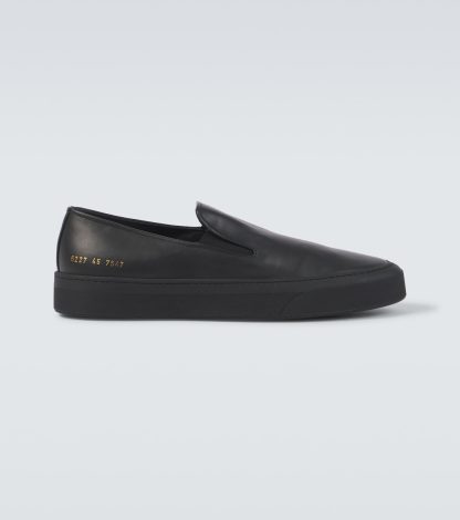 vente chaude designer Common Projects Baskets en cuir noir