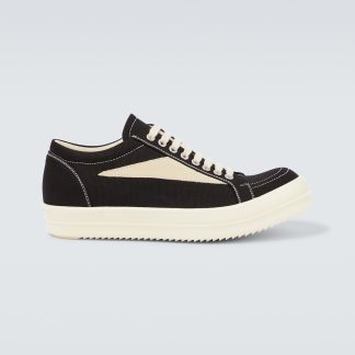 vente chaude designer DRKSHDW by Rick Owens Baskets en toile noires