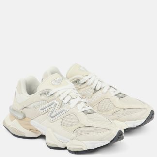 vente chaude designer New Balance 9060 Baskets bordées de daim beige