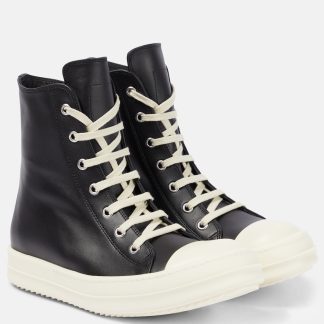 vente chaude designer Rick Owens Baskets montantes en cuir multicolore