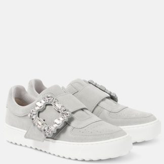 vente chaude designer Roger Vivier Very Vivier baskets en daim avec embellissement gris