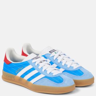 vente chaude luxe Adidas Baskets Gazelledoor en daim bleu