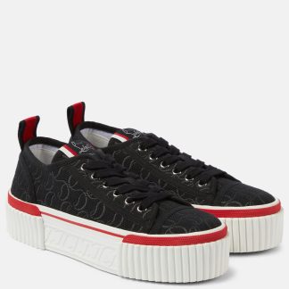 vente chaude luxe Christian Louboutin Baskets à plateforme Super Pedro CL noir