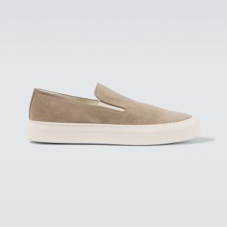 vente chaude luxe Common Projects Baskets en daim beige