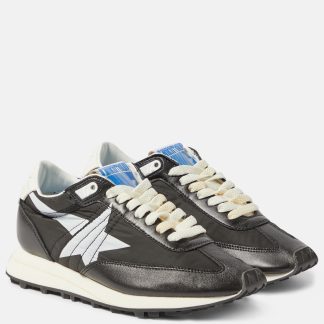 vente chaude luxe Golden Goose Baskets Marathon en cuir noir