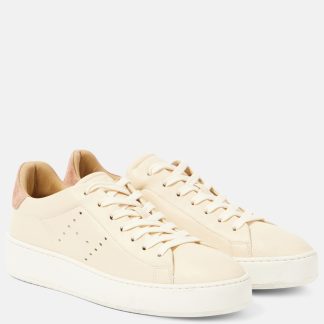 vente chaude luxe Hogan Baskets H672 en cuir suédé beige