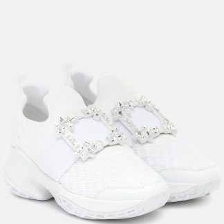 vente chaude luxe Roger Vivier Baskets embellies Viv' Run blanches