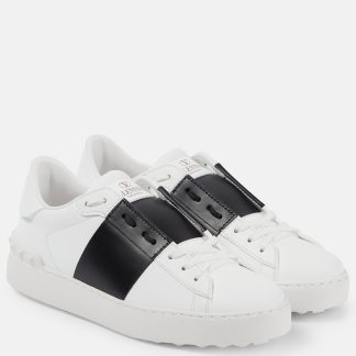 vente chaude luxe Valentino Garavani Valentino Garavani Baskets ouvertes en cuir blanc