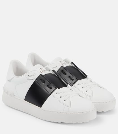 vente chaude luxe Valentino Garavani Valentino Garavani Baskets ouvertes en cuir blanc